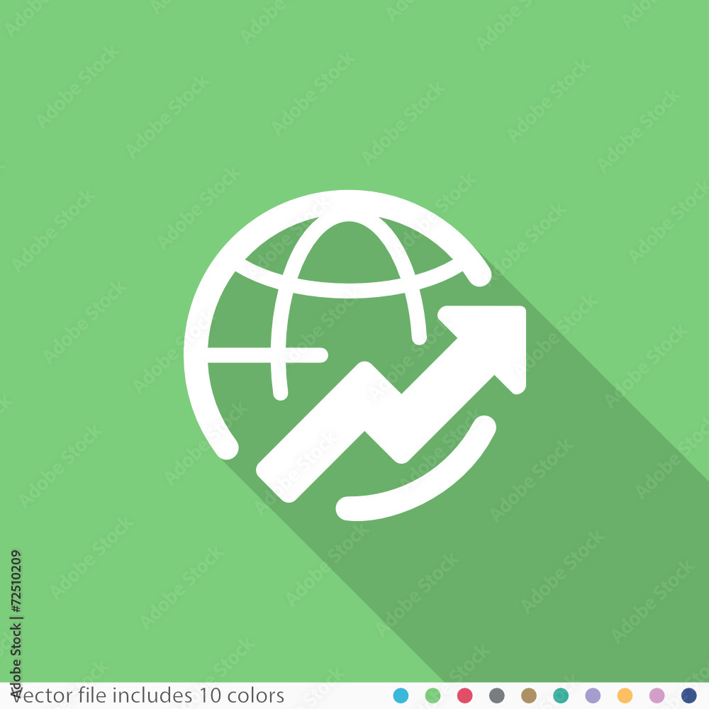 Flat Long Shadow Icon Flat Long Shadow Icon