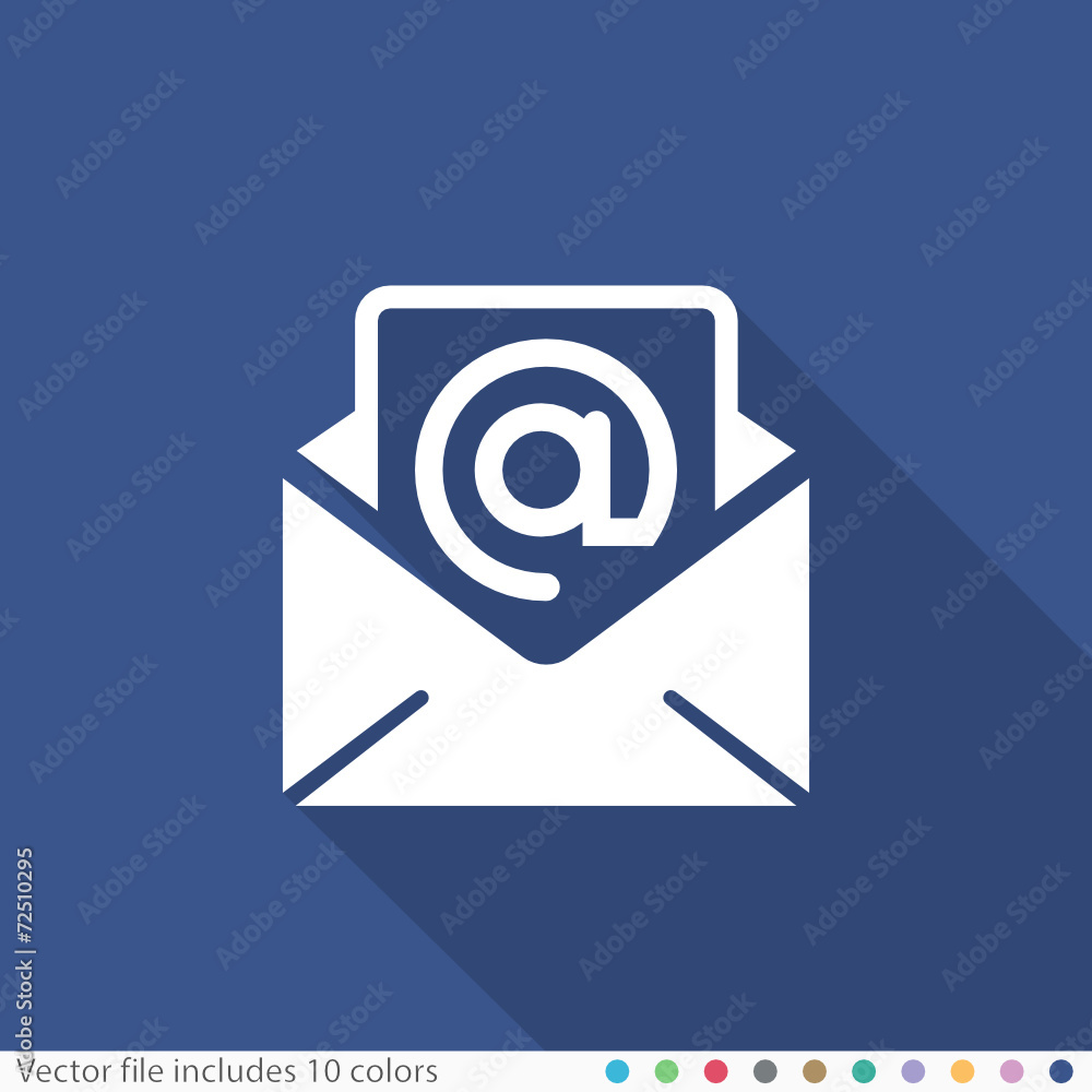 Flat Long Shadow Icon Flat Long Shadow Icon