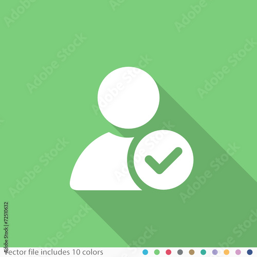 Flat Long Shadow Icon