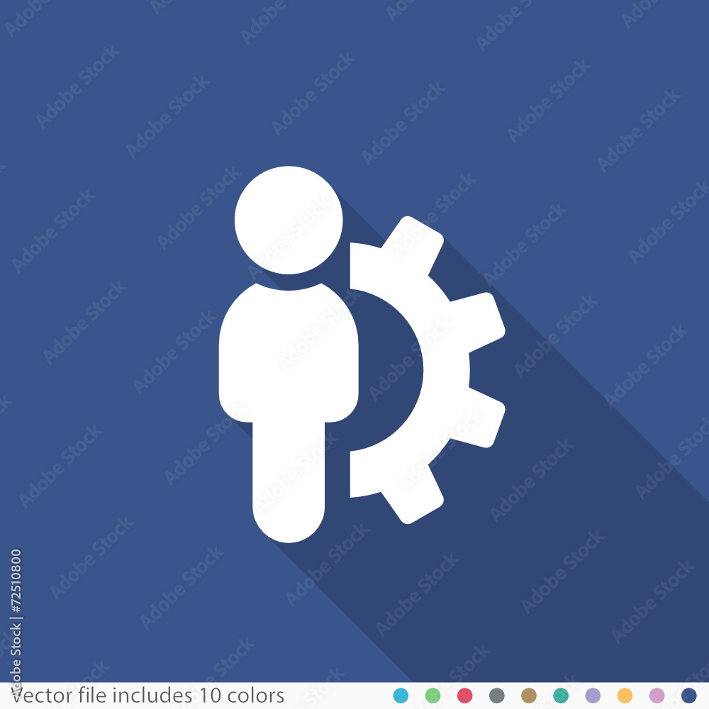 Flat Long Shadow Icon Flat Long Shadow Icon