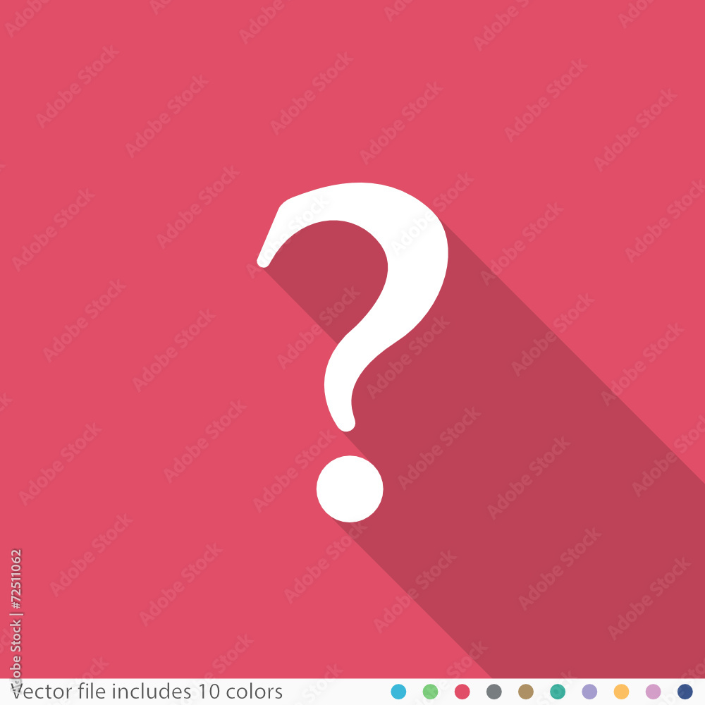 Flat Long Shadow Icon Flat Long Shadow Icon