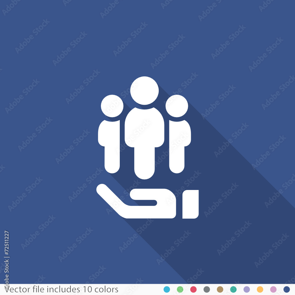 Flat Long Shadow Icon Flat Long Shadow Icon