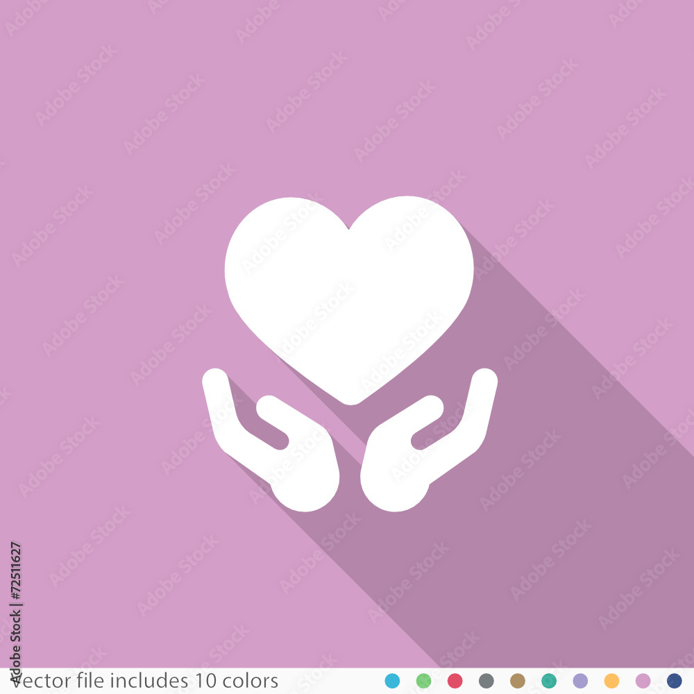 Flat Long Shadow Icon Flat Long Shadow Icon