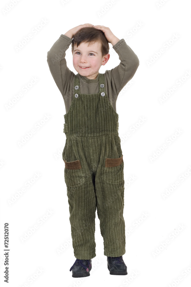 Cute little boy isolated on white background Cute little boy isolated on white background