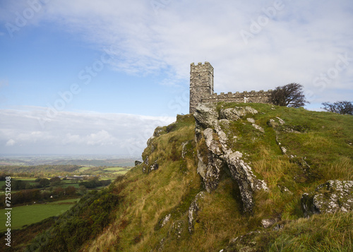 Brentor Church Dartmoor in winter