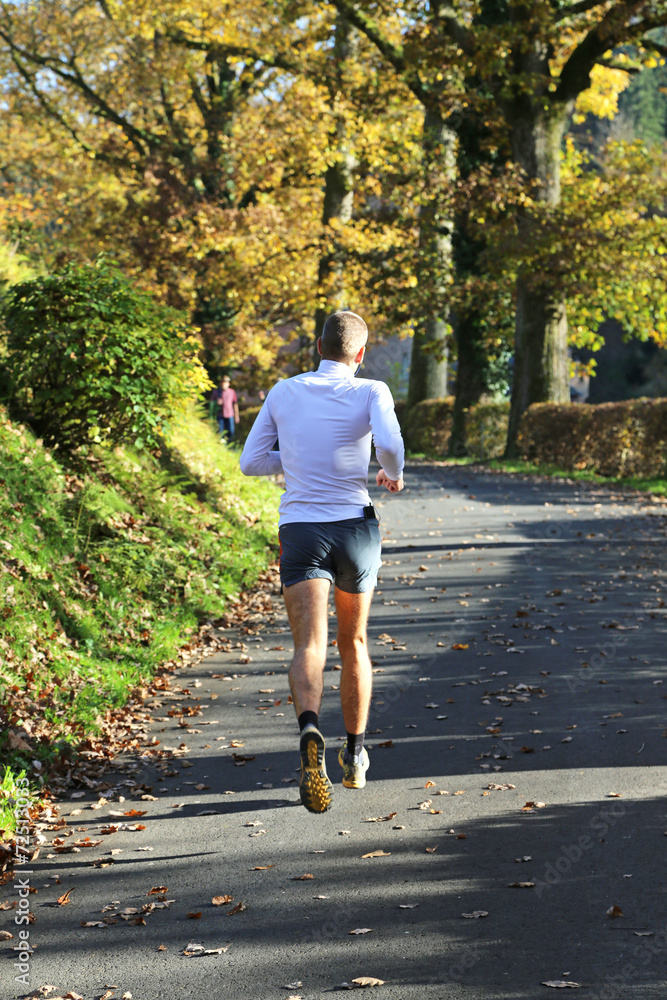 Fototapeta premium Jogger im Herbst