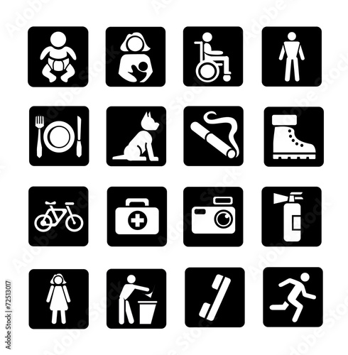 Vector public icons set