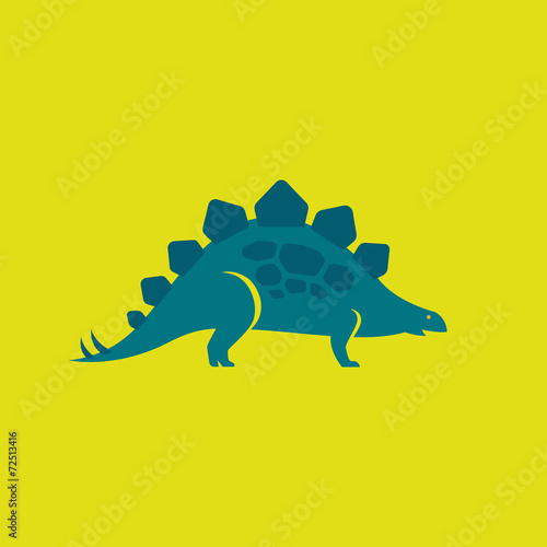 Stegosaurus blue icon and picture