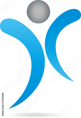 Mensch, Fitness, Gesundheit, Logo