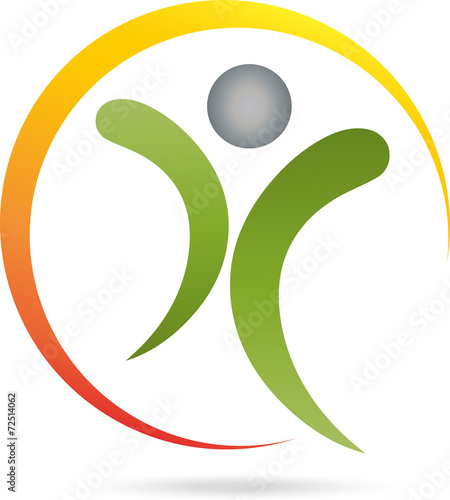 Mensch, Fitness, Gesundheit, Logo