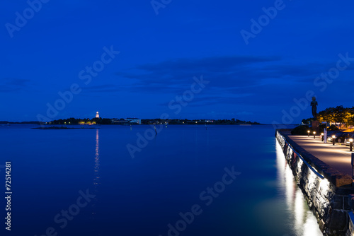 Fototapeta Naklejka Na Ścianę i Meble -  Helsinki harbour in the dusk