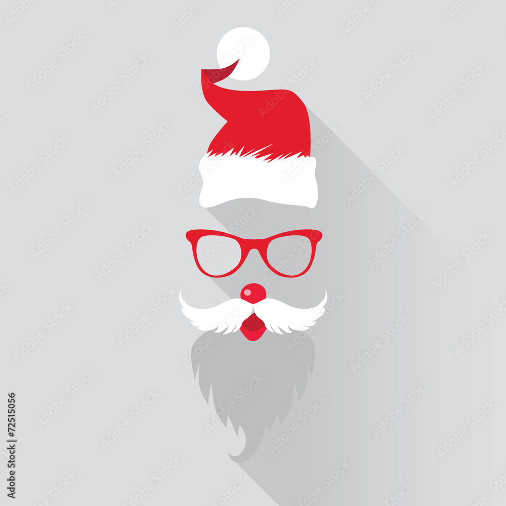 Christmas Retro Santa Card - in vector Christmas Retro Santa Card - in vector