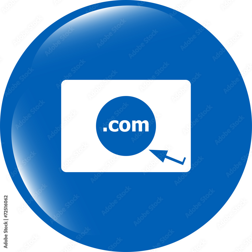 Domain COM sign icon. Top-level internet domain symbol