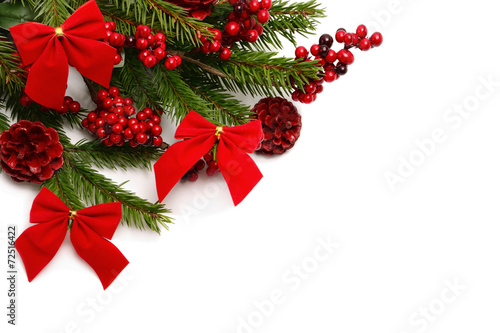 christmas decorations in red color