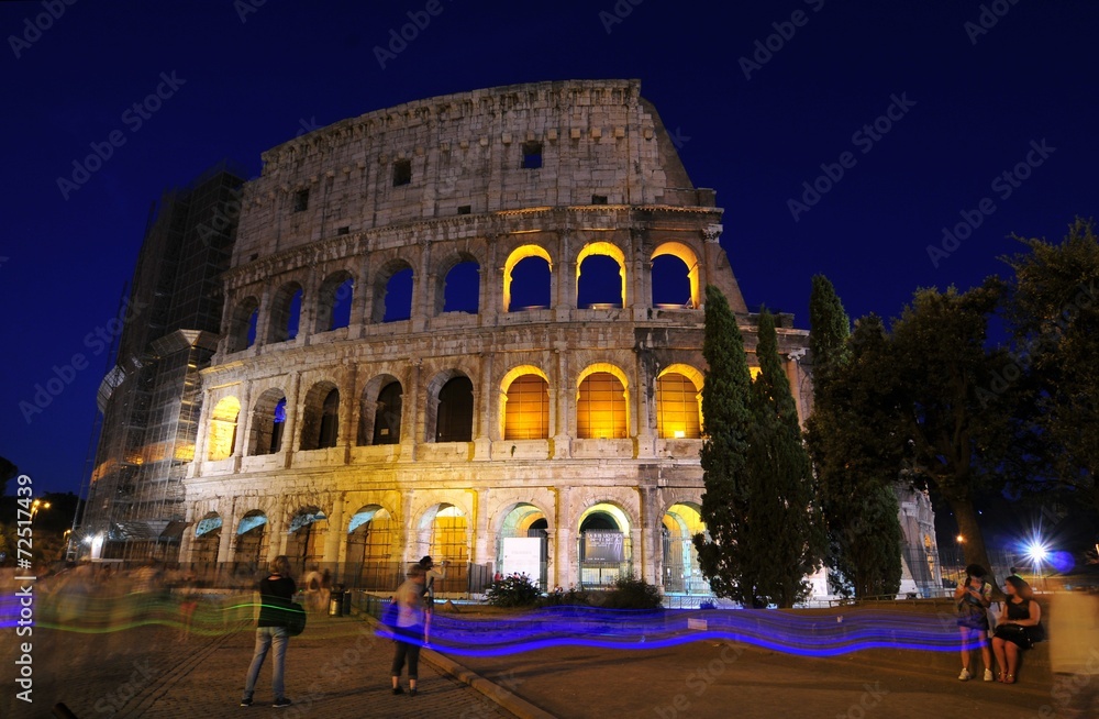 View of Coloseo in Rome, Italy