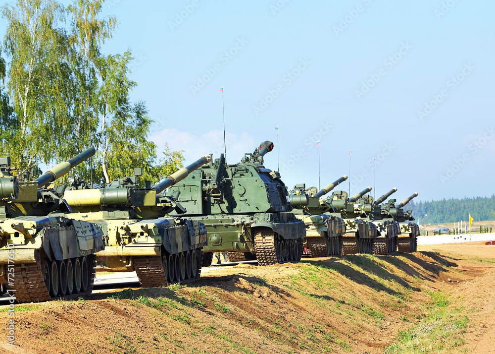 Fototapeta premium Military convoy