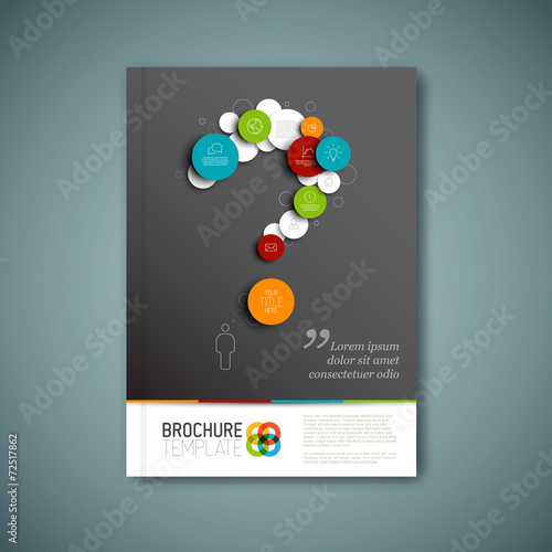 Modern Vector abstract brochure report design template