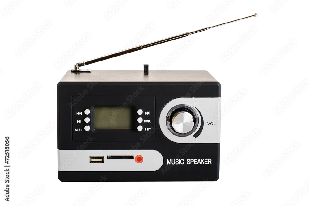Digital radio with a blank screen and buttons Digital radio with a blank screen and buttons