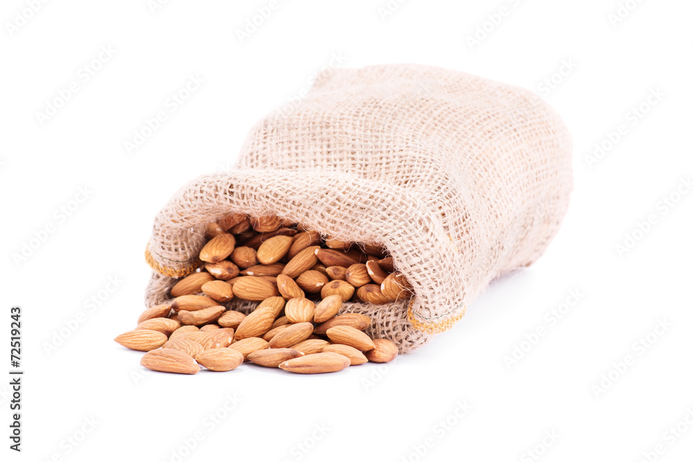 Spilled sack of almonds Spilled sack of almonds