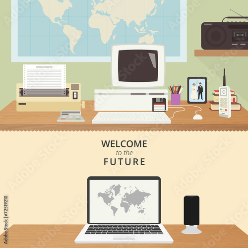 Two rooms illustration