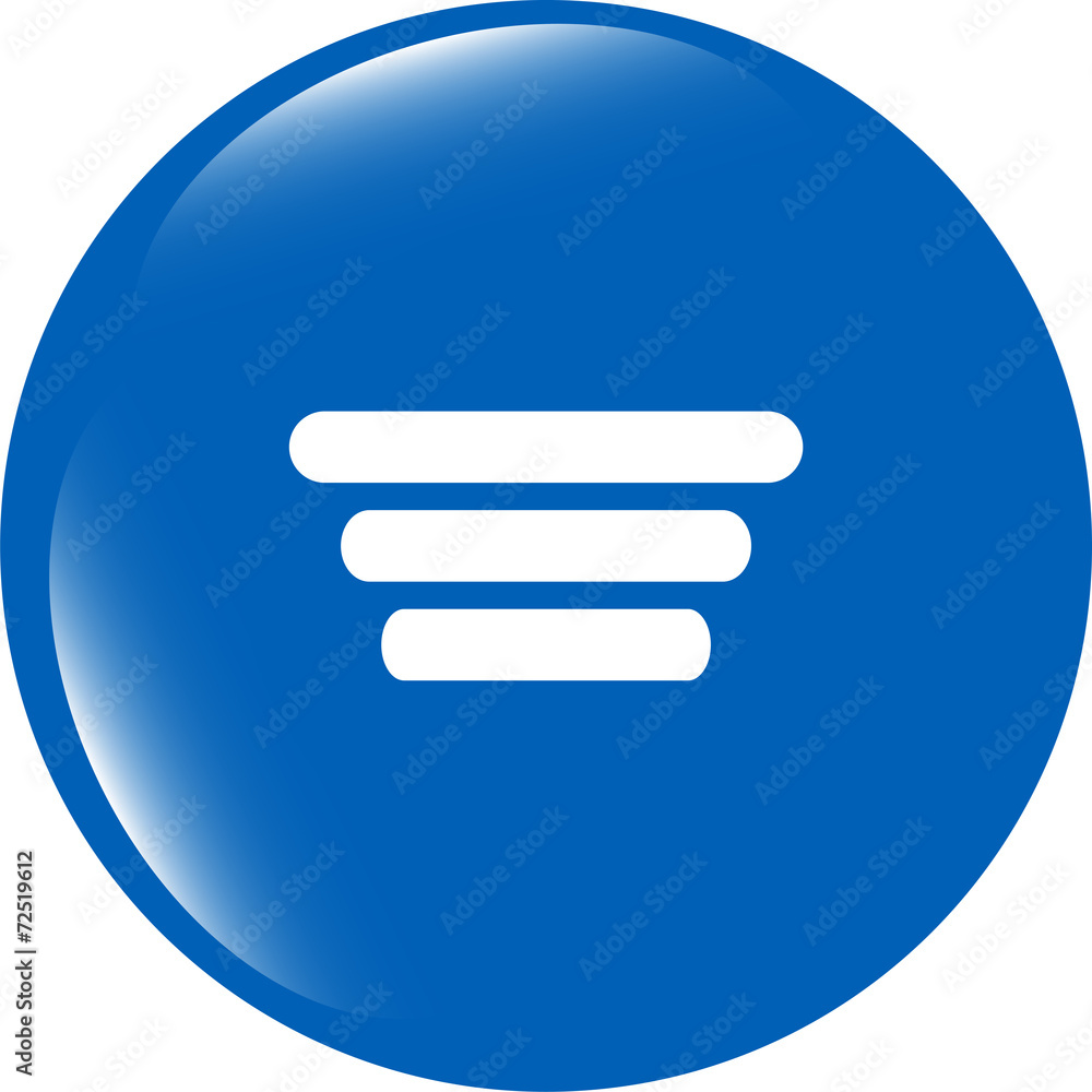 List sign icon. Content view option symbol. web shiny button List sign icon. Content view option symbol. web shiny button