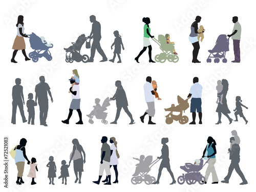 Family silhouettes