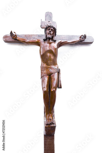 Jesus Crucifix isolated on white
