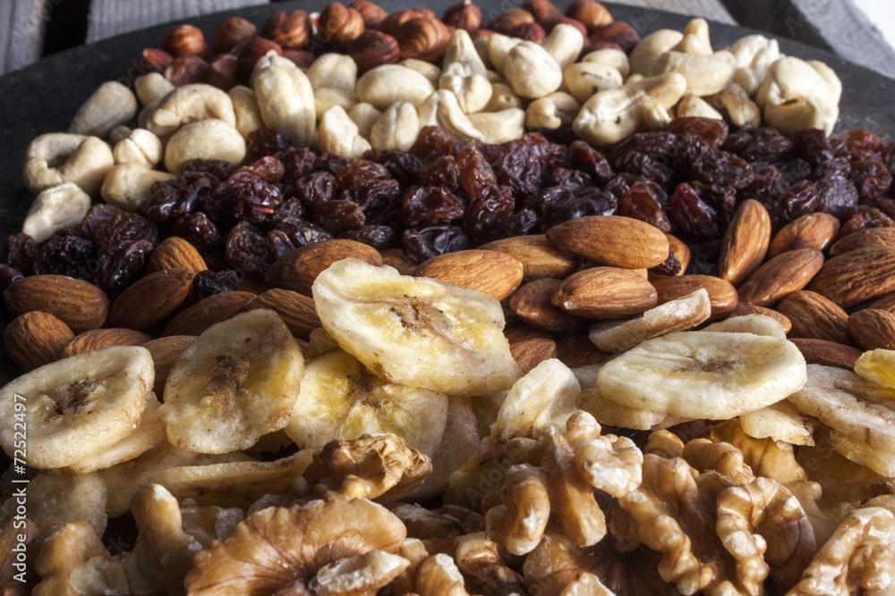 Different nuts and dry fruits Different nuts and dry fruits