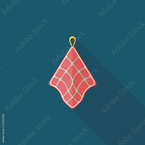 kitchenware rag flat icon with long shadow,eps10