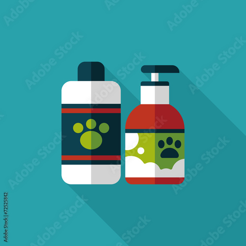 Pet shampoo flat icon with long shadow,eps10