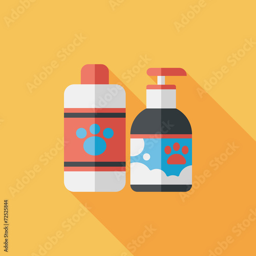 Pet shampoo flat icon with long shadow,eps10