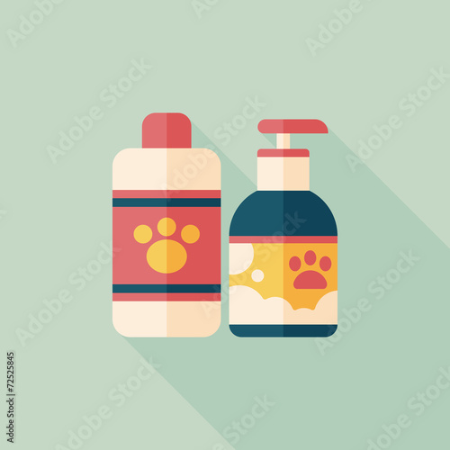 Pet shampoo flat icon with long shadow,eps10