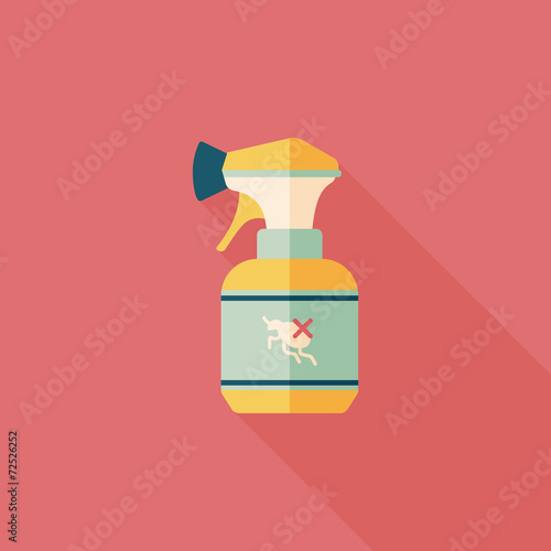 Pet flea spray flat icon with long shadow,eps10