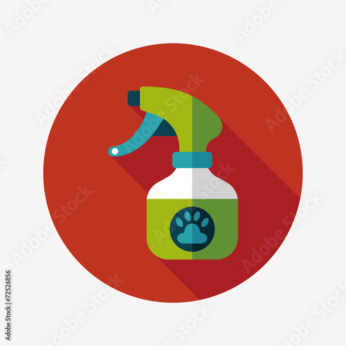Pet shampoo flat icon with long shadow,eps10