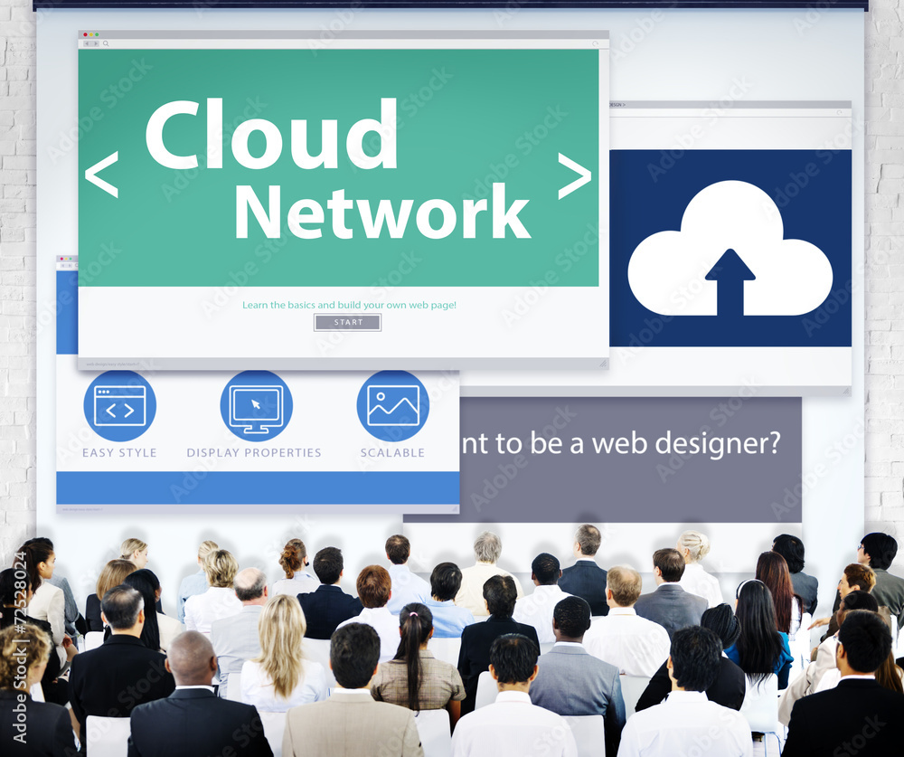 Business People Cloud Network Seminar Meeting