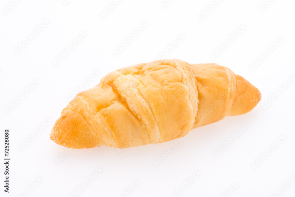 Croissant bread isolated on white background