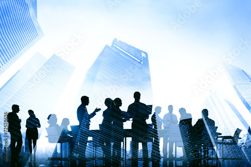 Business People Meeting Communication City #72528636