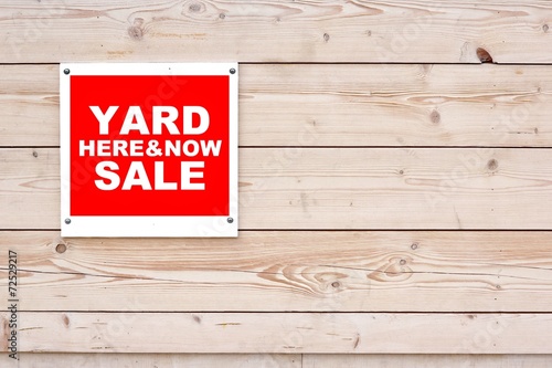 YARD SALE  HERE & NOW Sign