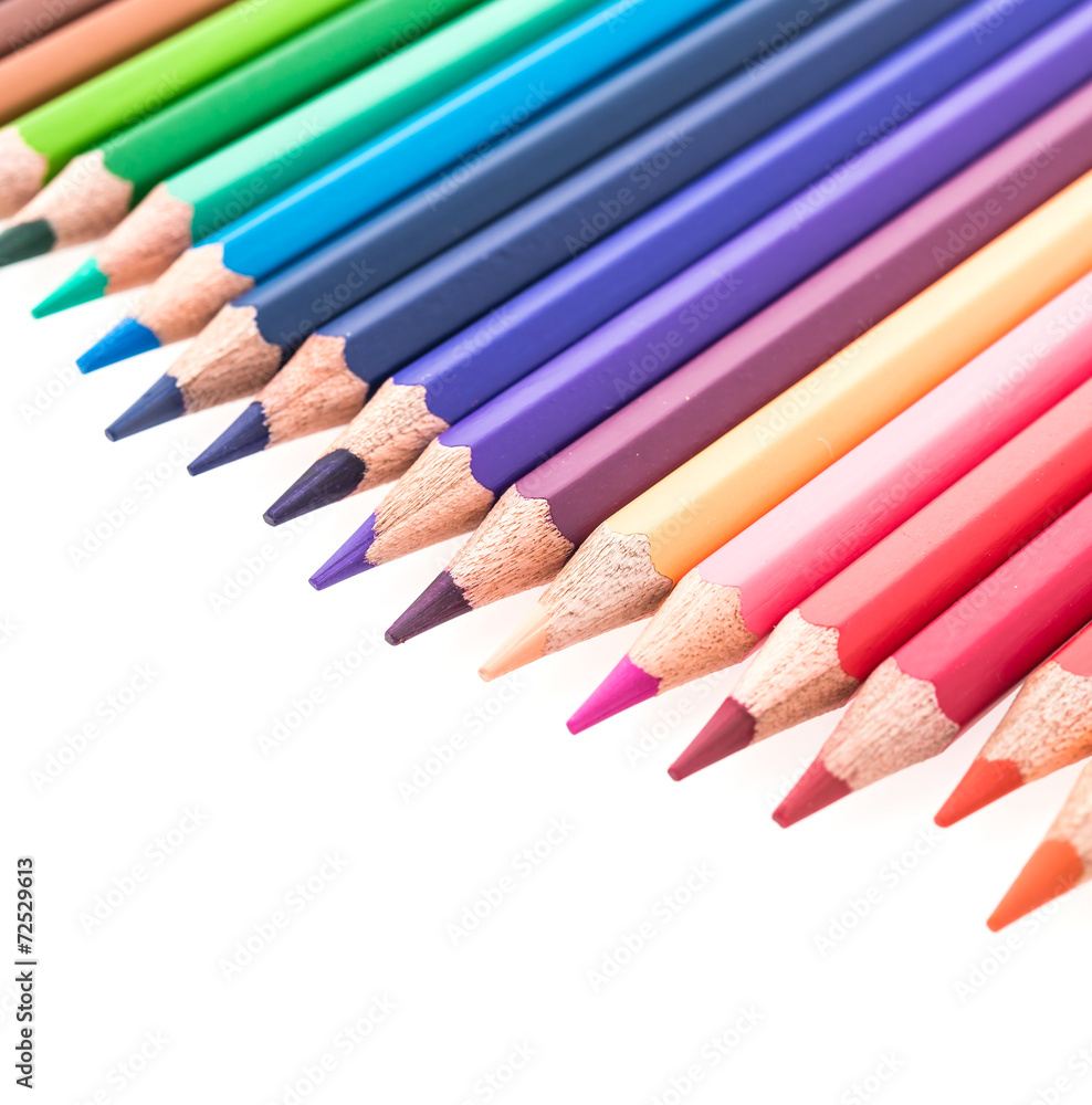 Color pencil isolated on white background Color pencil isolated on white background