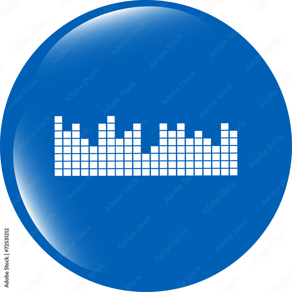 sound round web glossy icon isolated on white background sound round web glossy icon isolated on white background