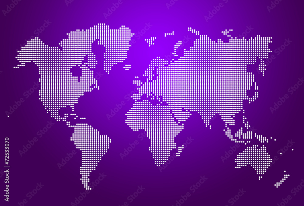 Fototapeta premium Image of modern optimally dotted world map illustration