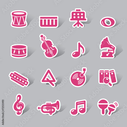 Music Color Icon Label