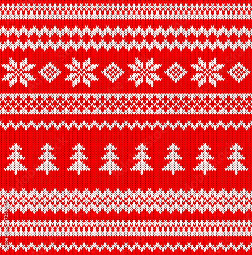 nahtloses gestricktes weihnachtliches Muster