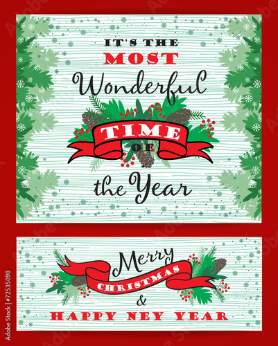 Merry Chrismas background with Typography.