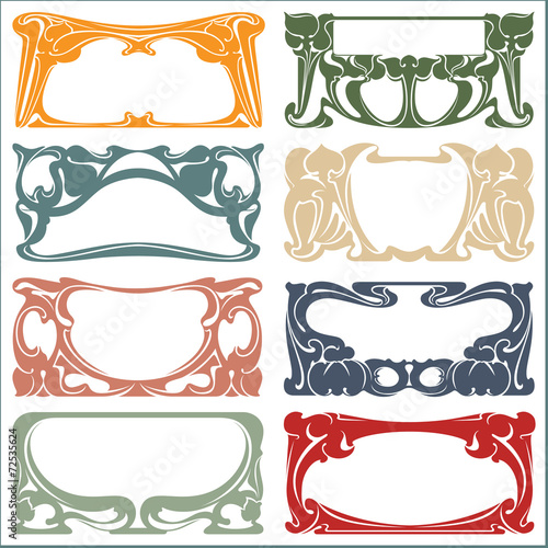 Vector vintage plant labels on different versions