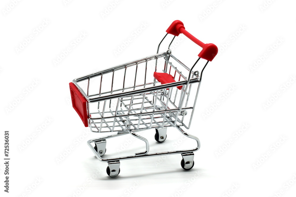 Shopping cart isolated on white background