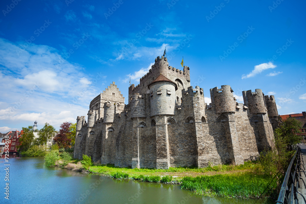 Gravensteen castle in Ghent, Belgium, Europe
