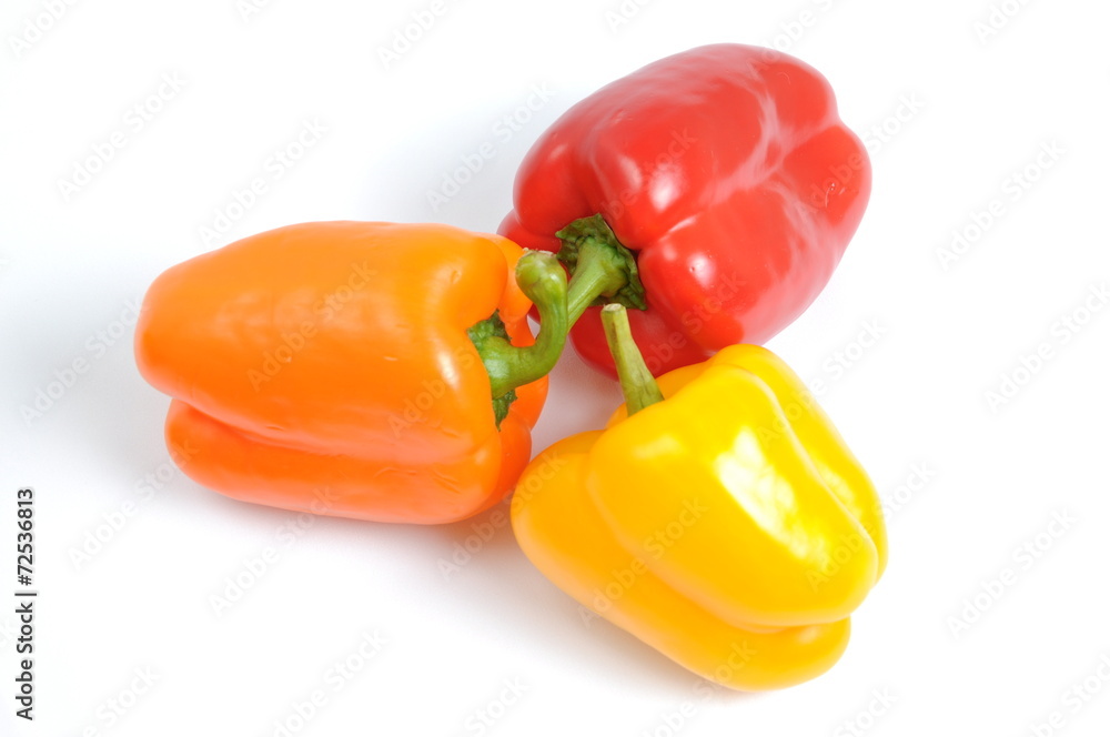 Colorful bell peppers with clipping path Colorful bell peppers with clipping path