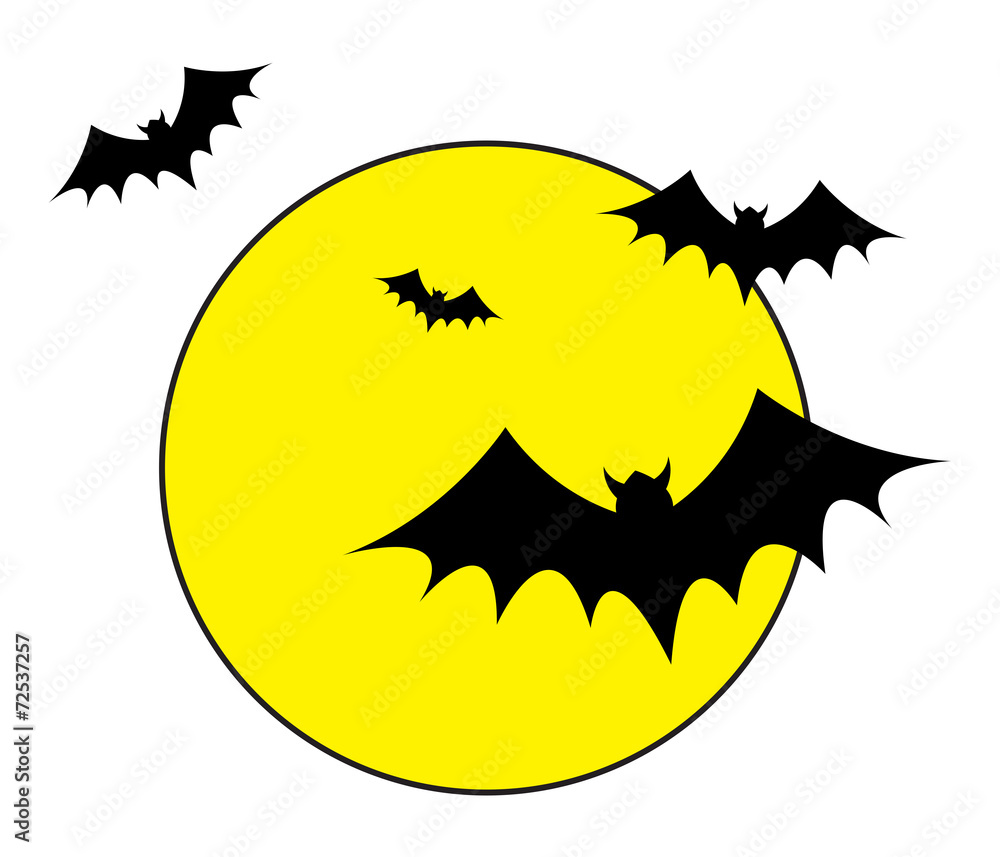 Bats Flying in the Moon Lights Bats Flying in the Moon Lights