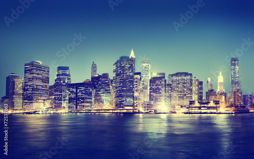 New York City Panorama Night Concepts © Rawpixel.com